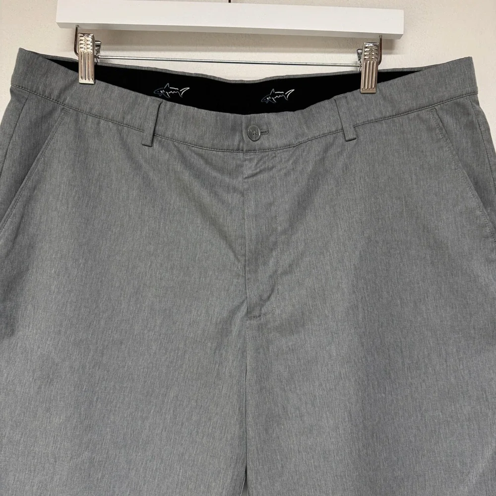 Greg Norman Mens Size 38 Gray Heathered Performance Golf Shorts Activewear